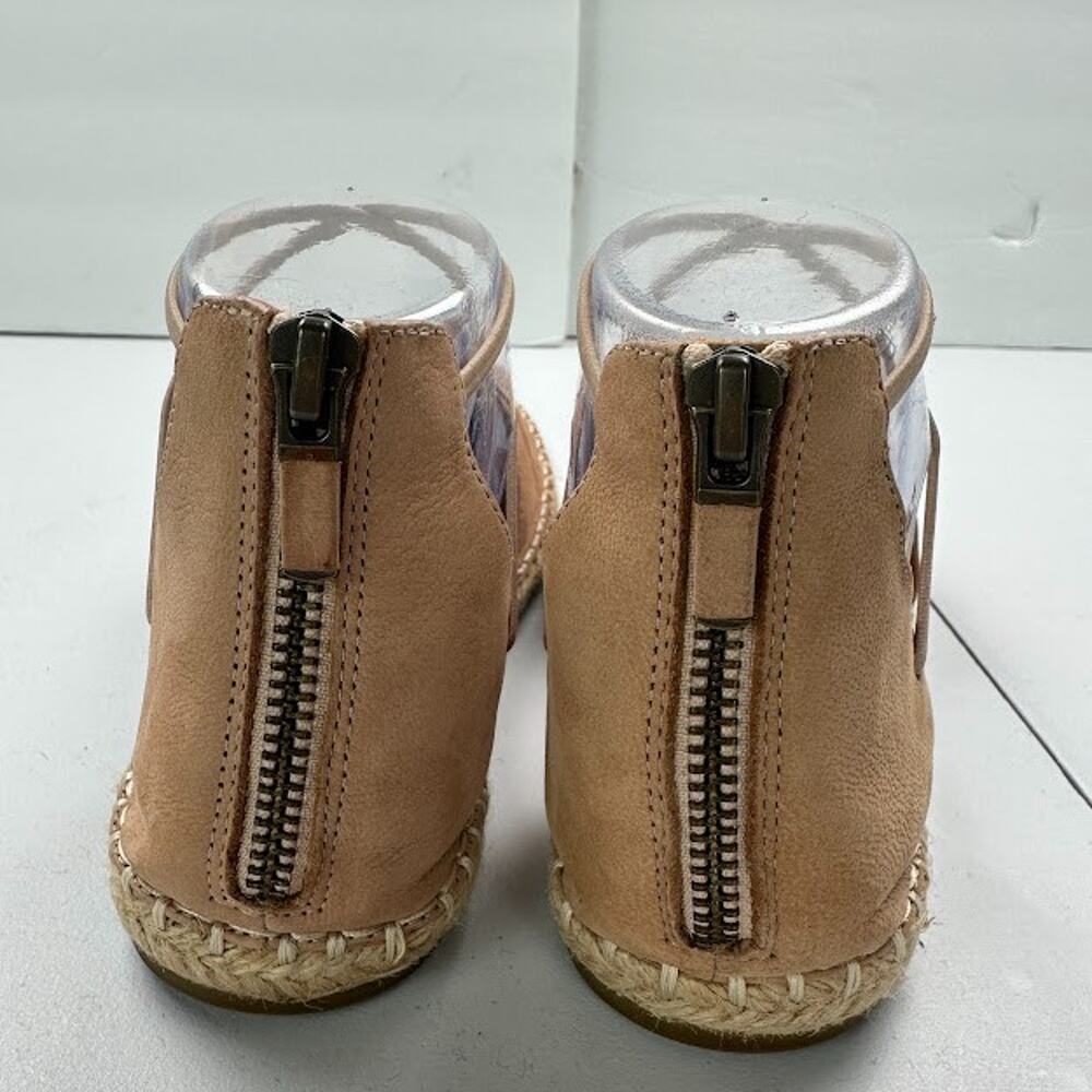 Eileen Fisher Sandals Womens 6.5 Tan Lace Espadrille Resort Quiet Luxury Boho - Picture 5 of 13